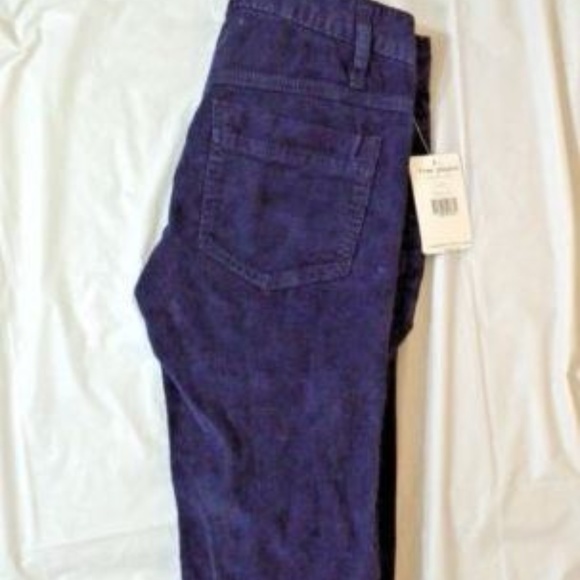 Free People Peacock Blue Low-rise Skinny Sz 24 - Picture 5 of 8
